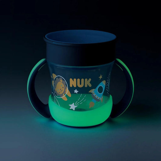 NUK Mini Magic Cup bicchiere antigoccia che si illumina al buio 360° 160 ml 6 mesi+