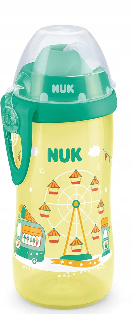 NUK Flexi Cup Trinklernflasche mit Strohhalm, 300 ml