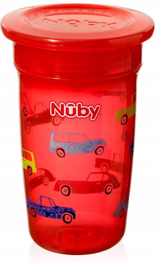 NUBY Sipeez BICCHIERE ANTIGOCCIA 300 ml beccuccio 360 gradi AUTO 1 pezzo