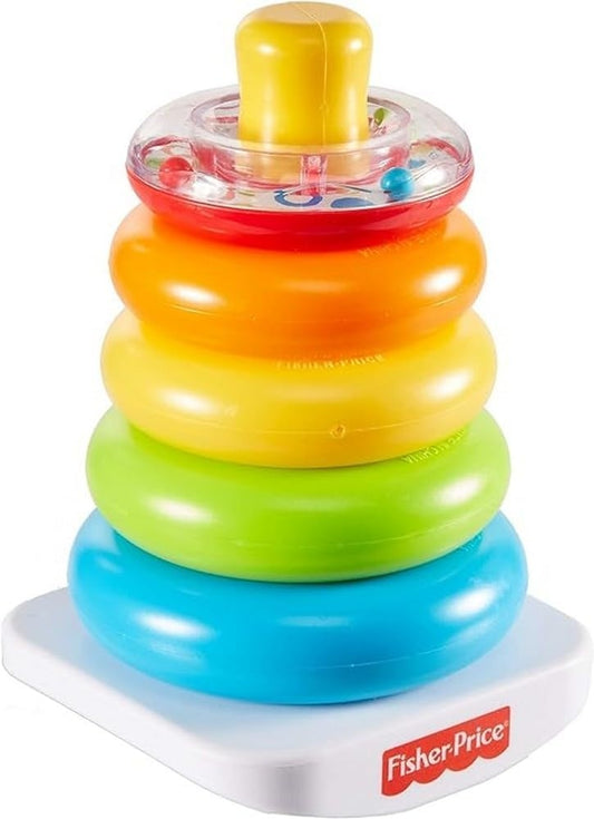 FISHER-PRICE Rock-a-Stack pyramida s chrastítkem 5 kroužků 20 cm