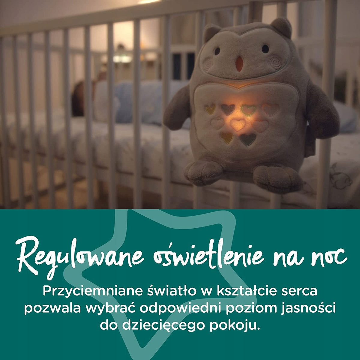 TOMMEE TIPPEE Sova Ollie plyšová hračka lampička zvuk