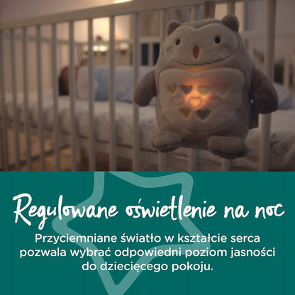 TOMMEE TIPPEE Sova Ollie plyšová hračka lampička zvuk
