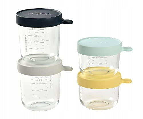 BEABA Glasbehälter Gläschen 2x150 ml, 2x250 ml