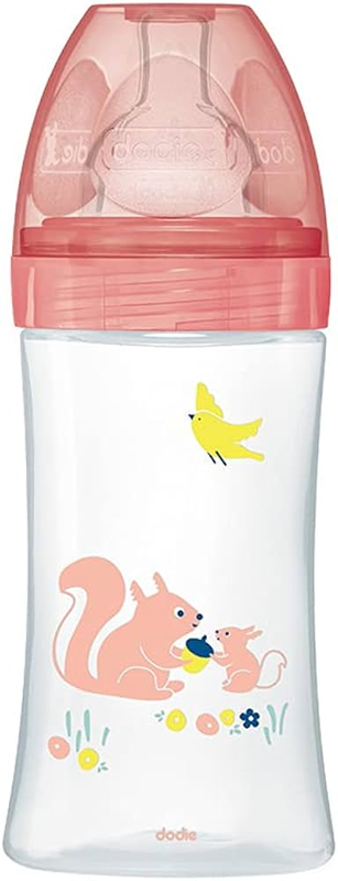 DODIE biberón 270 ml tetina flujo 2 medio 0-6 m ARDILLA