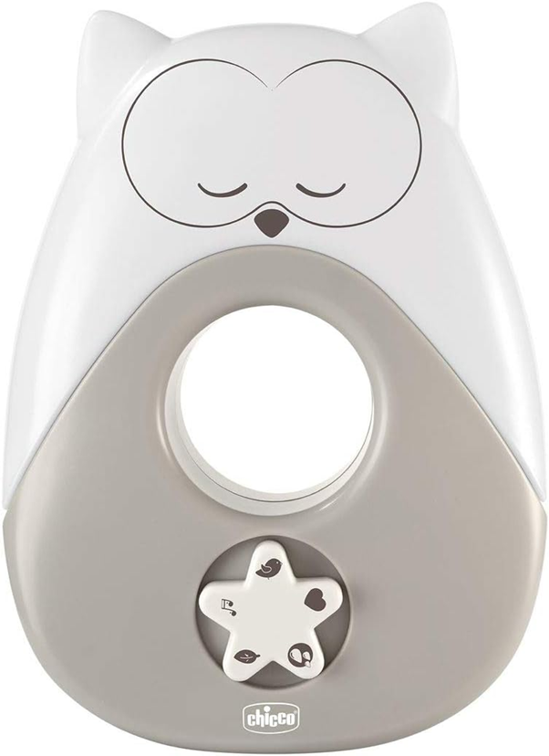 CHICCO Sweet Lights lámpara nocturna con melodías y sonidos búho 13,5 x 18 cm para bebés