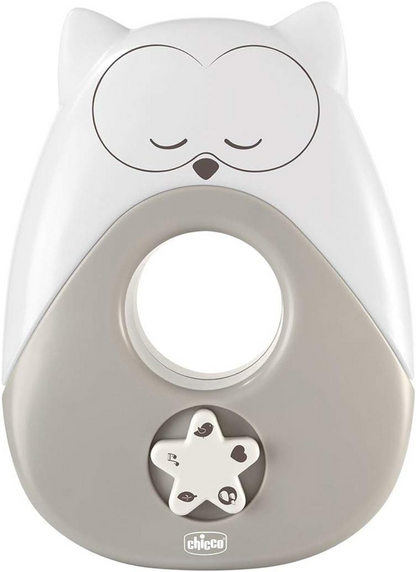 CHICCO Sweet Lights lámpara nocturna con melodías y sonidos búho 13,5 x 18 cm para bebés