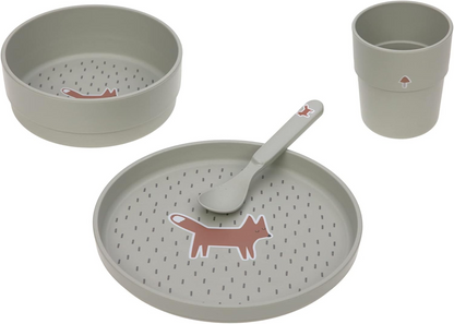 LASSIG set de vajilla sin melamina Little Forest Fox para niños