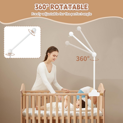 Asa de móvil de madera para cuna