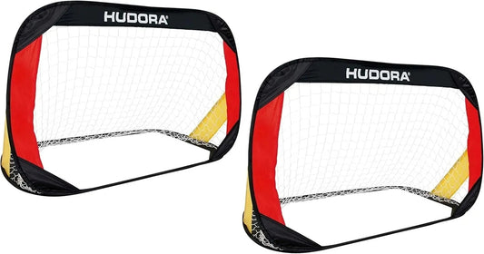 HUDORA porte Pop-Up per calcio 120x80x80 cm 2 pezzi + custodia