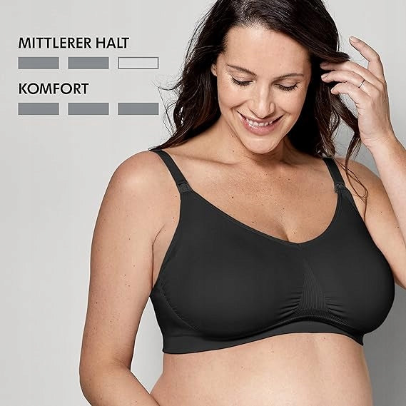 MEDELA KEEP COOL ULTRA biustonosz do karmienia bezszwowy XL, czarny, wygodny i oddychający
