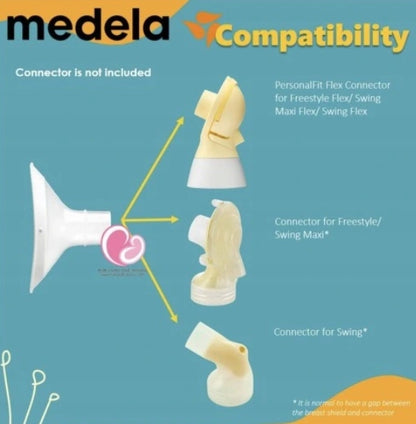 MEDELA lejek Personal Fit Flex 27mm x2 kompatybilny z laktatorami Medela, biały plastik BPA-free