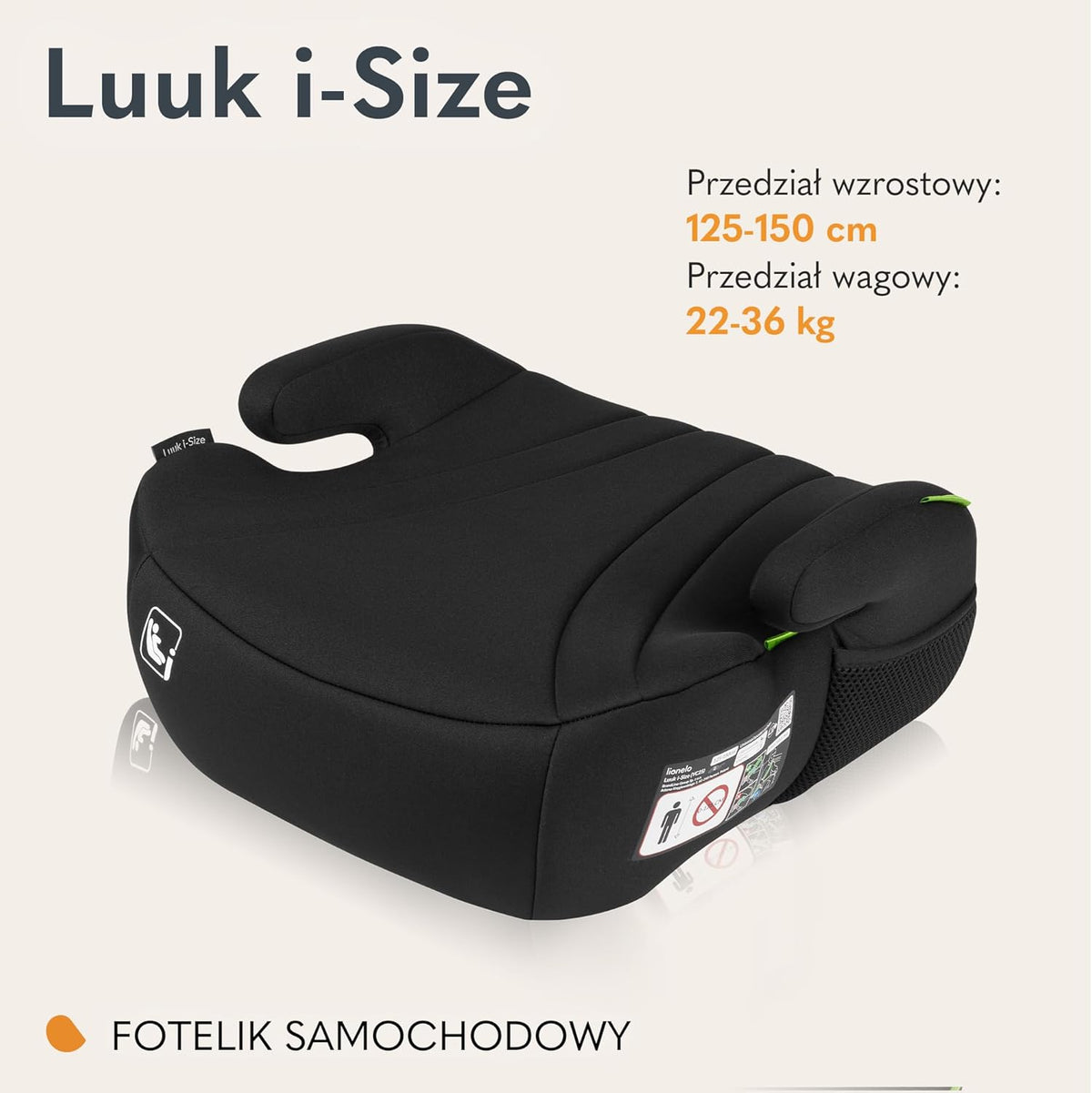 LIONELO LUUK I-SIZE κάθισμα αυτοκινήτου ΑΝΥΨΩΤΙΚΟ έως 36 kg