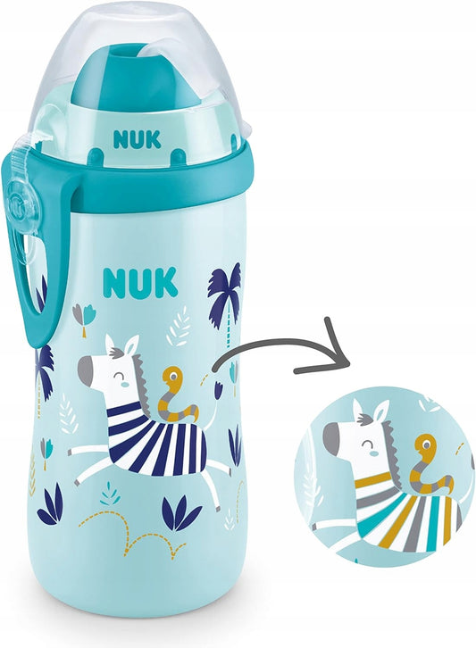 NUK Flexi Cup Trinklernflasche mit Strohhalm 300 ml Chamäleon-Effekt