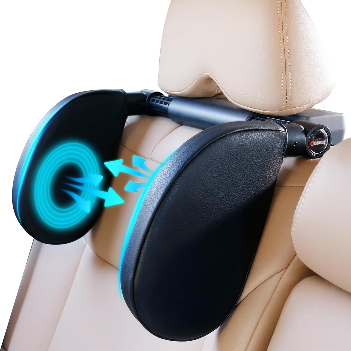 OASSER reposacabezas de coche ajustable 14-28 cm 180°