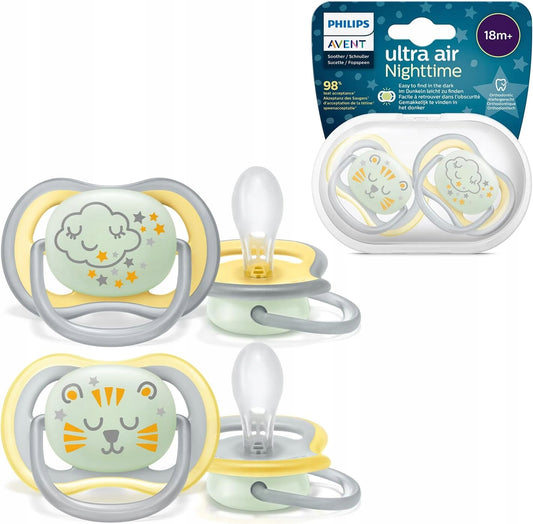 PHILIPS AVENT Ultra Air Night Schnuller x 2 18M+mit Leuchtfunktion
