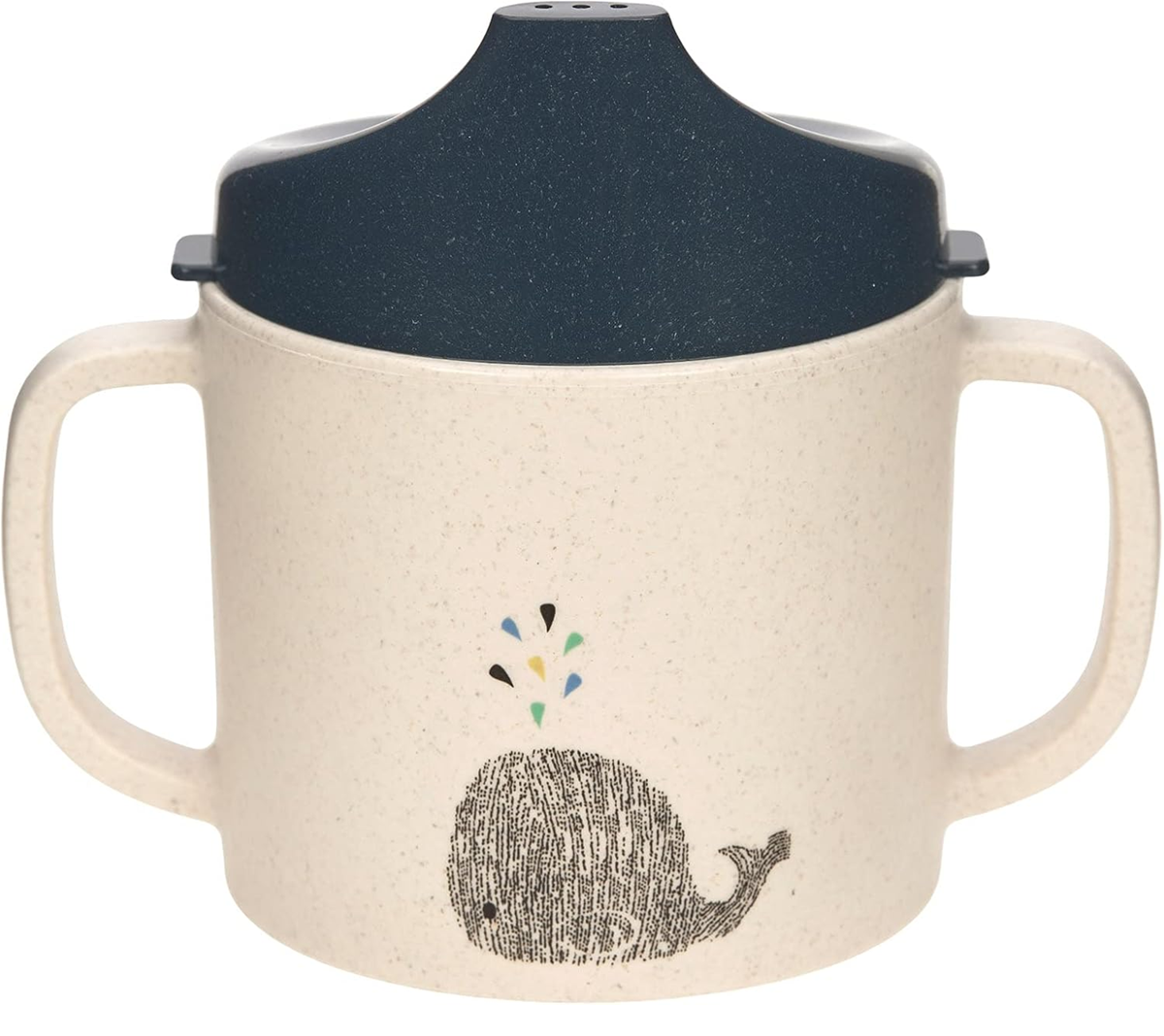 LASSIG Vaso Sippy Little Water Ballena con boquilla 150 ml 6 m+