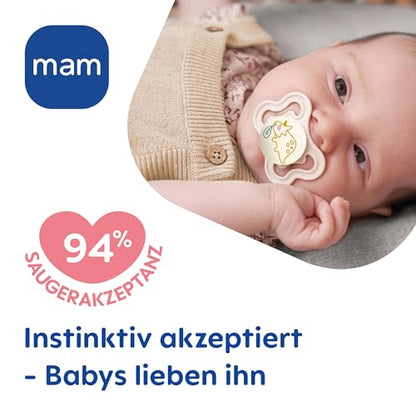 MAM Supreme Day&Night silikonske dude 0-6m x4 SVETLEČE
