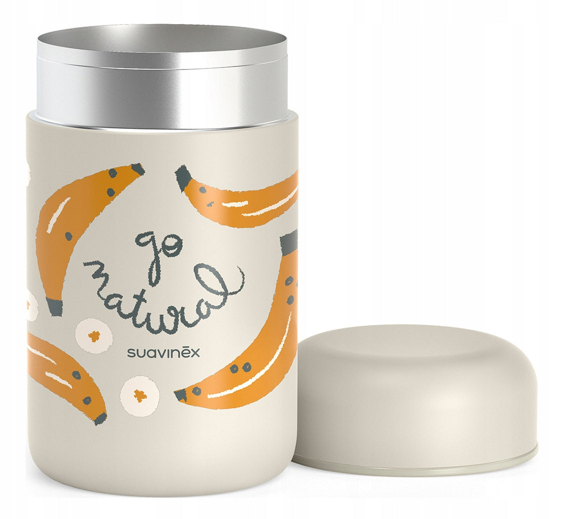 SUAVINEX Go Natural jeklena termo posoda za kosilo 400 ml
