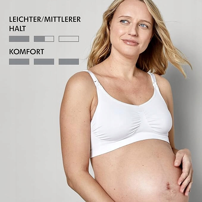 MEDELA KEEP COOL ULTRA biustonosz do karmienia bezszwowy XL, biały, komfortowy i oddychający