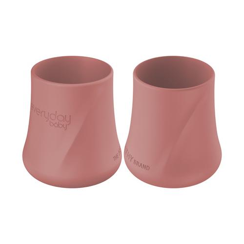 EVERYDAY BABY Set de vasos de entrenamiento de silicona 6 meses+ x2
