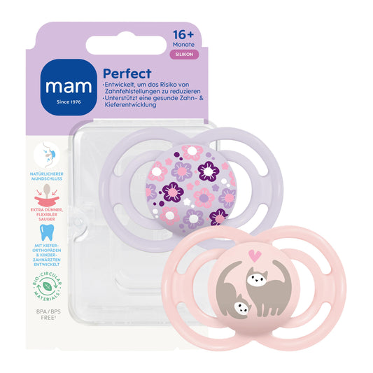MAM Perfect silikonový dudlík 16m+ x2