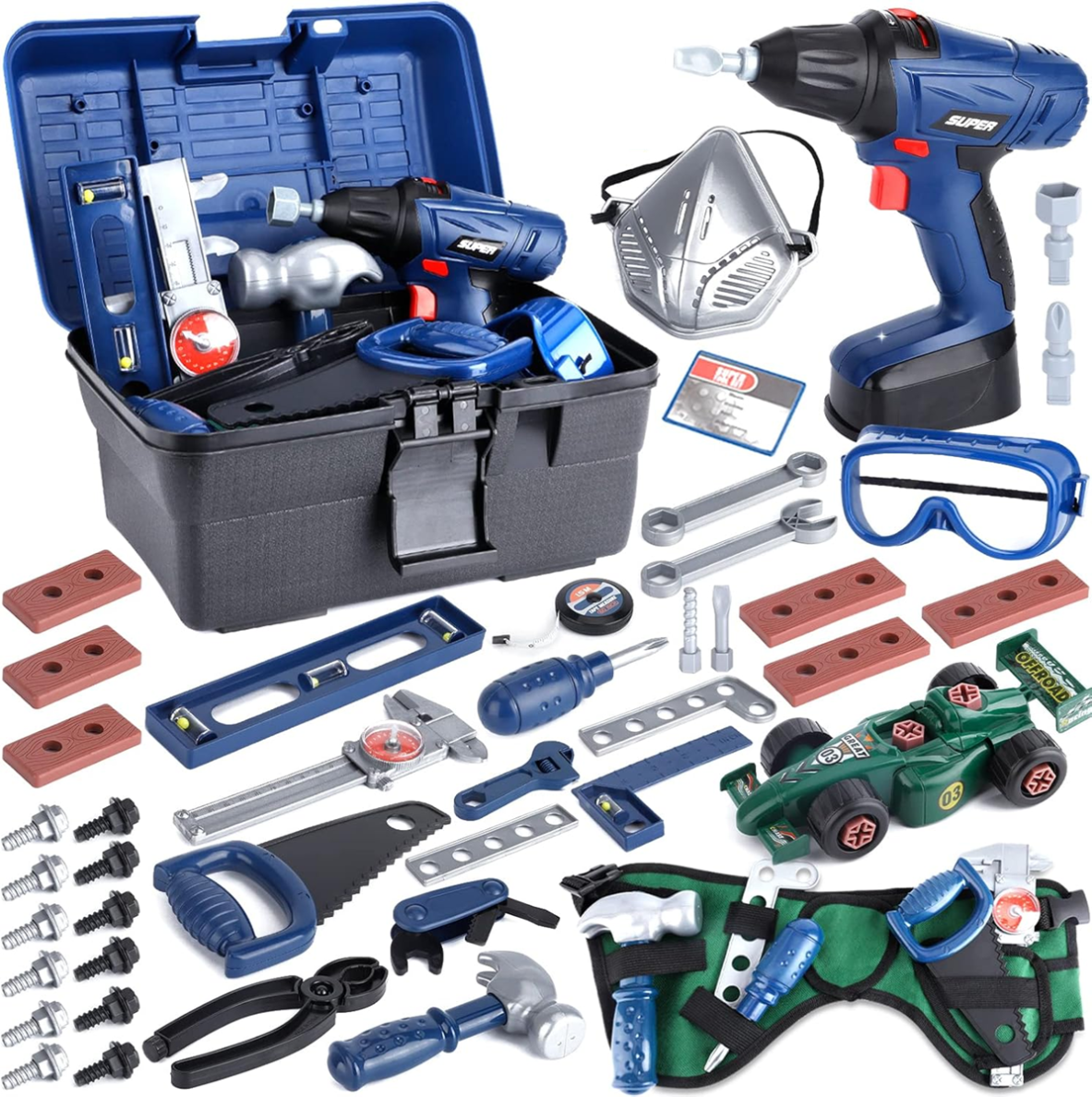 Caja de herramientas y accesorios, set de 73 piezas
