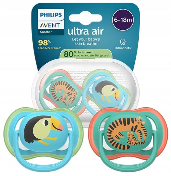 Chupetes PHILIPS AVENT Ultra Air x 2 6-18 meses