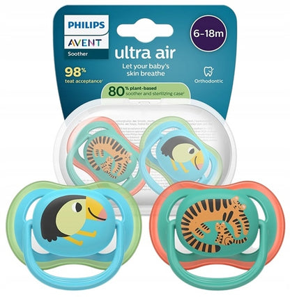 Chupetes PHILIPS AVENT Ultra Air x 2 6-18 meses