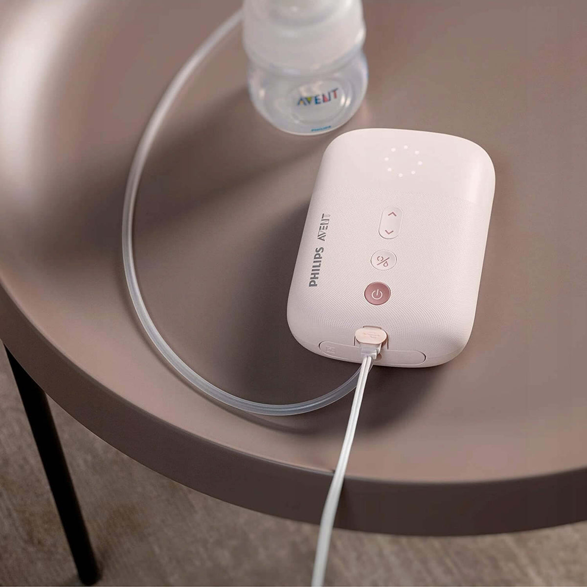 PHILIPS AVENT SCF395/11 LAKTATOR elektryczny 1 różowy, pojedynczy laktator elektryczny z butelką Avent