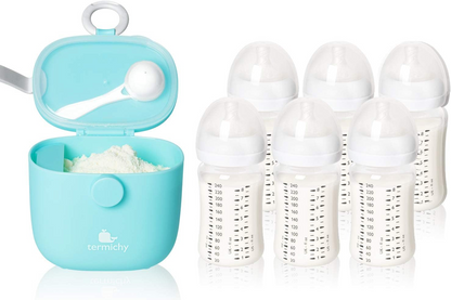 TERMICHY recipiente para leche de fórmula 500 ml 250 g + cuchara medidora