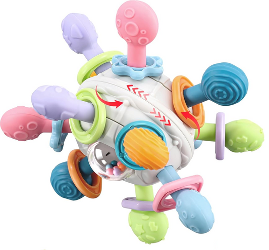 MIUZIFUN Teether Ball сензорна топка-гризалка 10,5 cm