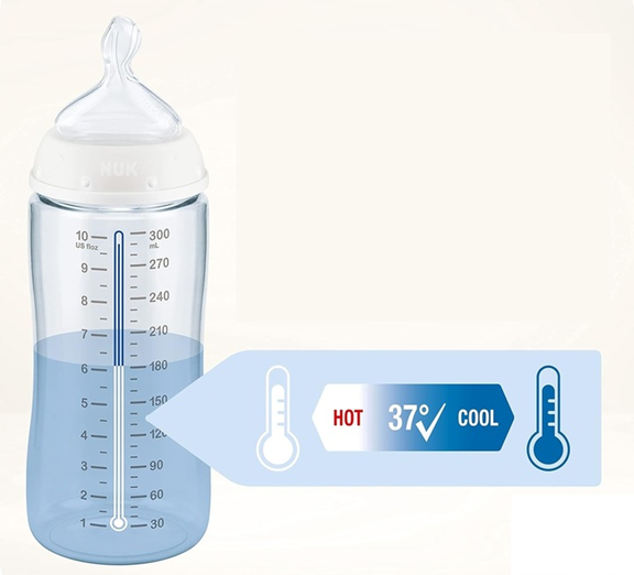 NUK First Choice+ 0-6 m Biberón 300 ml con indicador de temperatura