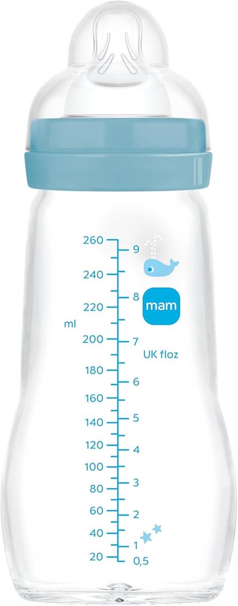 MAM Feel Good glasflaske 260 ml 2 m+ sut 2
