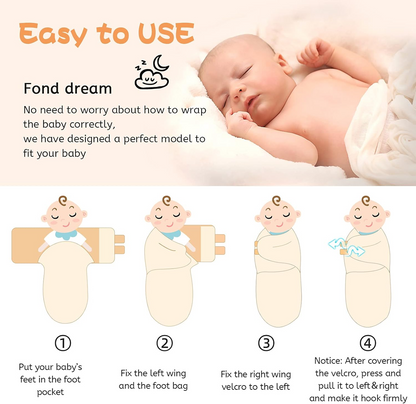 MIRACLE BABY saco de dormir envolvente 0-3 meses x3