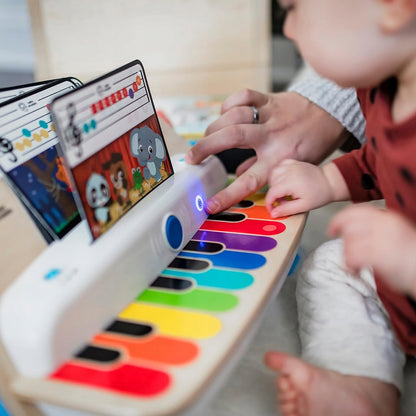 HAPE BABY EINSTEIN piano táctil de madera + 5 tarjetas musicales