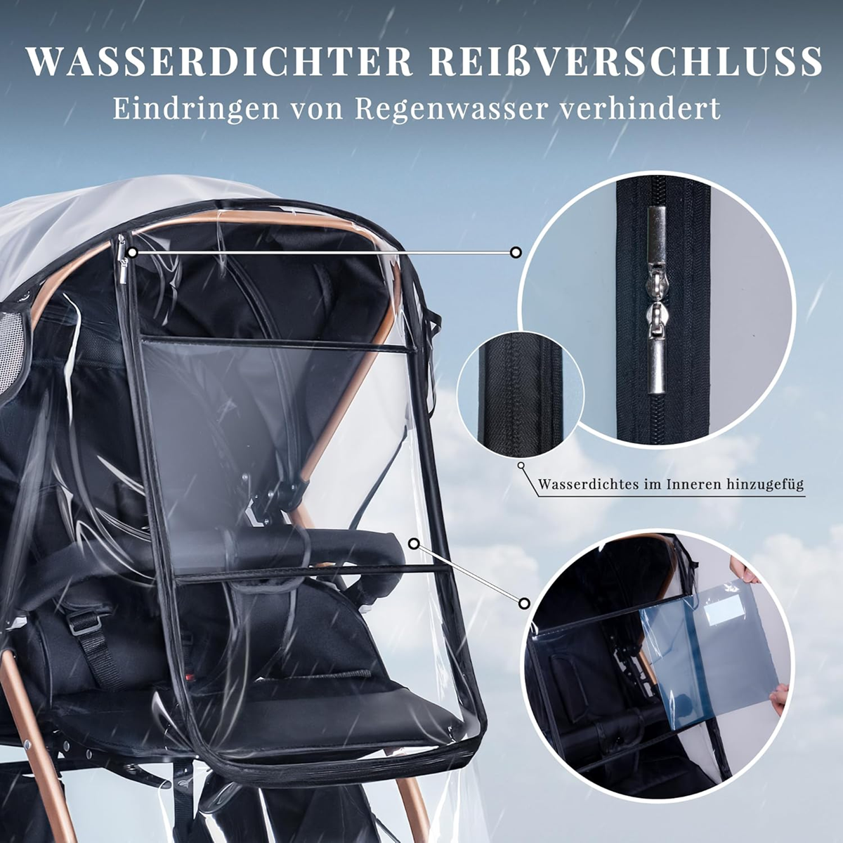 BEMECE funda impermeable universal para cochecitos con ventana