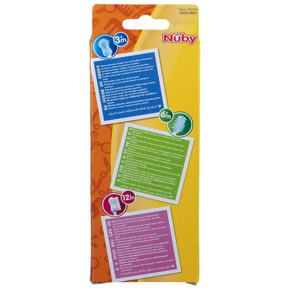 Nuby ID754 conjunto de escovas de dentes azul x3