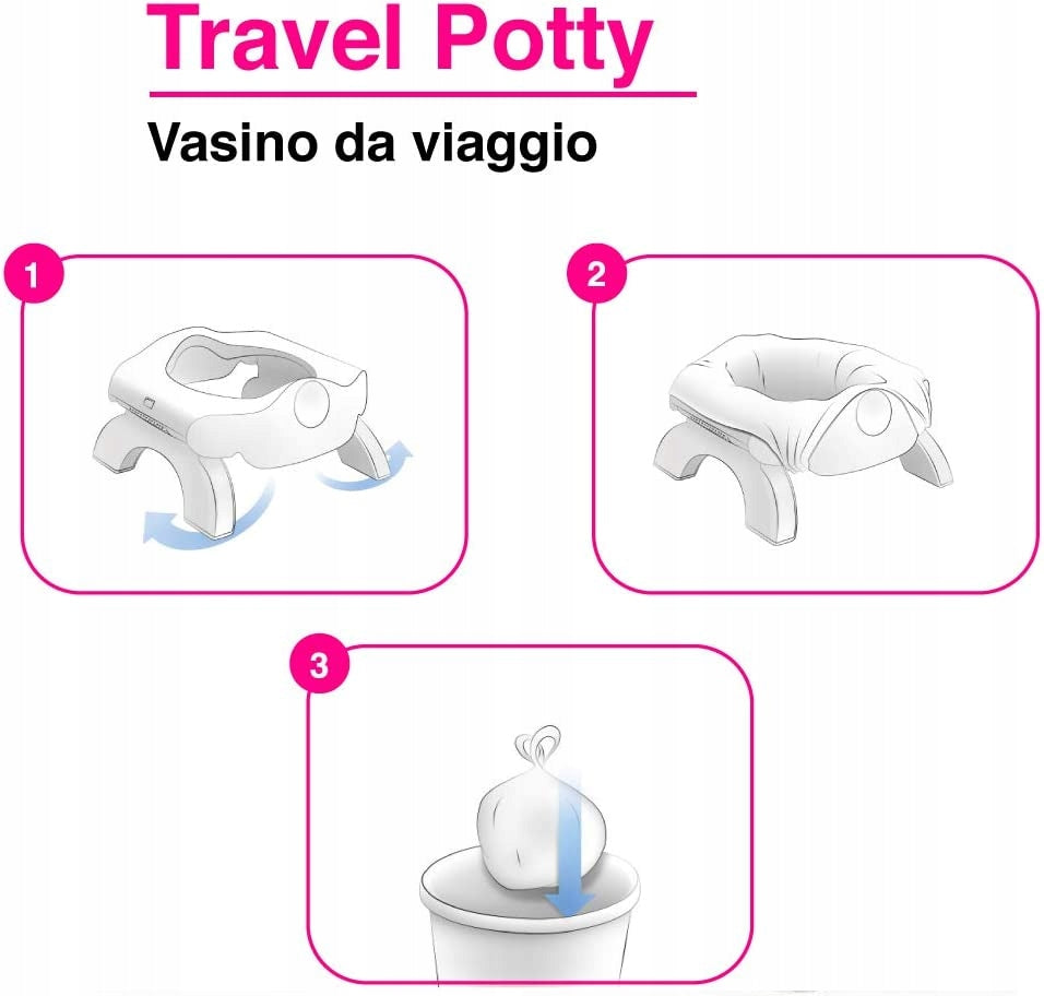 OK BABY 3in1 Reise-Töpfchen Toilettensitz + Beutel