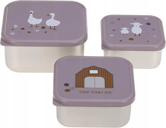 LASSIG Snackbox Edelstahl-Snackboxen x3