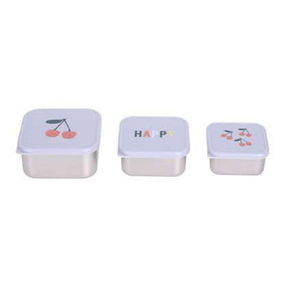 Lässig Happy Fruits boîtes en acier pour collations 3 pièces