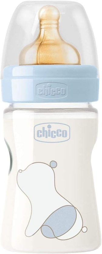 CHICCO Original Touch biberon 150 ml tetină din latex flux lent 0+