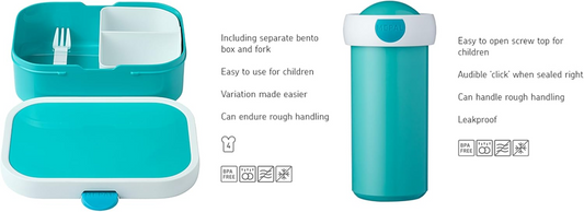MEPAL Lunchbox-Set Brotdose und Trinkflasche 0,3l