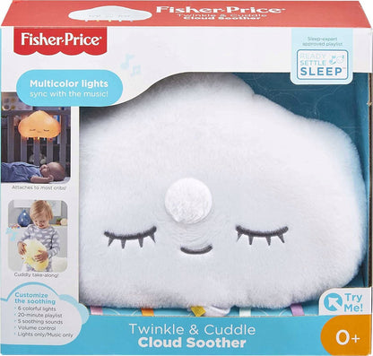 FISHER PRICE senna chmurka usypiacz lampka, miękka przytulanka z pozytywką dla niemowląt 0+