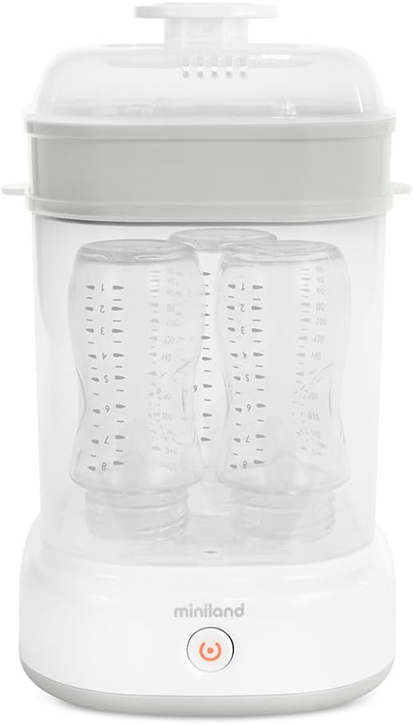 MINILAND Steamy 2v1 PARNI STERILIZATOR 5 stekleničk 8 minut + klešče