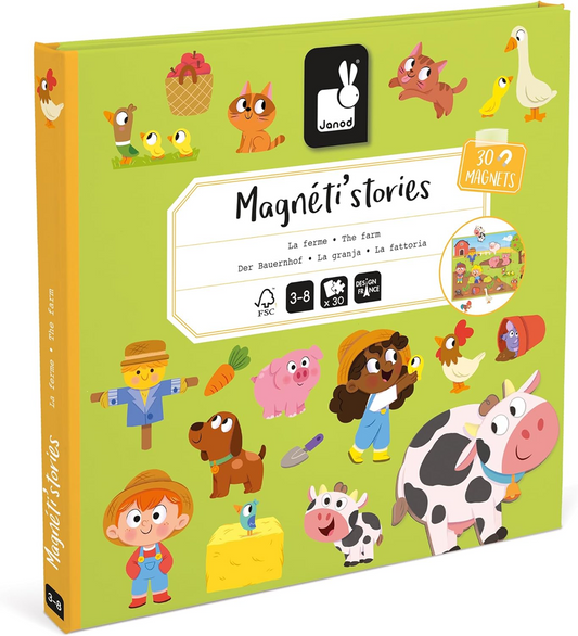 JANOD Magneti'Stories Kmetija magnetna sestavljanka s 30 magneti