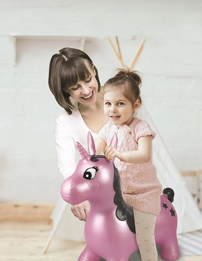 LEXIBOOK Einhorn GUMMI-HÜPFPFERD 57 cm + Pumpe