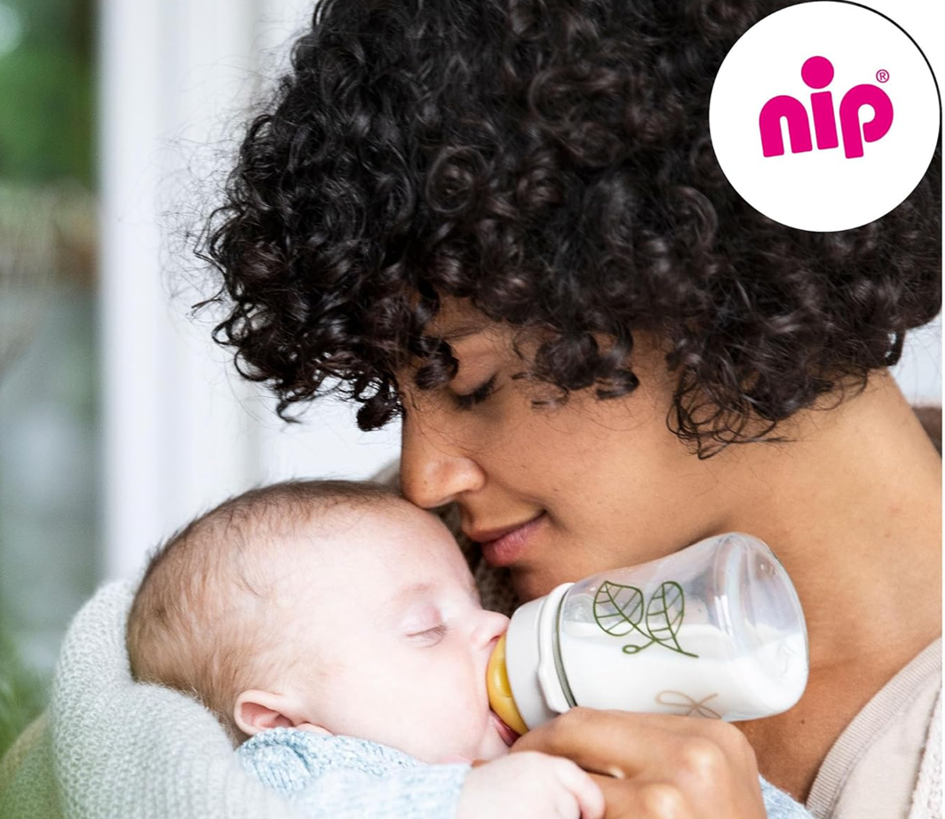 NIP Cherry Green steklenička z lateksnim cucljem velikosti S 150 ml