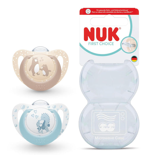 NUK First Choice silikonový dudlík pro uklidnění x2 0–6 měsíců