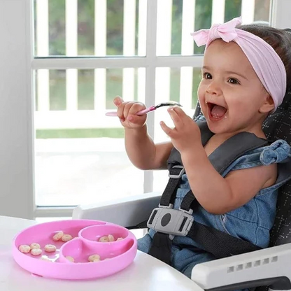 CHICCO Easy Menu plato de silicona dividido en tres secciones con ventosa 12 m+