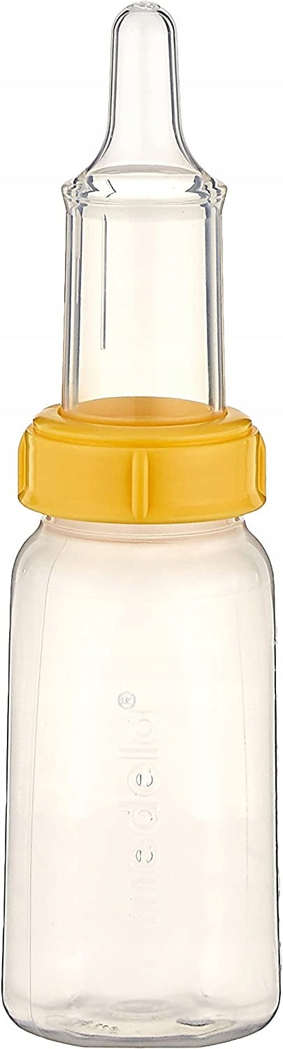 MEDELA SPECIALNEEDS zestaw butelka + smoczki, żółta butelka 150 ml dla niemowląt, BPA free